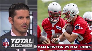 NFL Total Access | David Carr heated QB pick competition between Cam Newton vs Mac Jones at Patriots