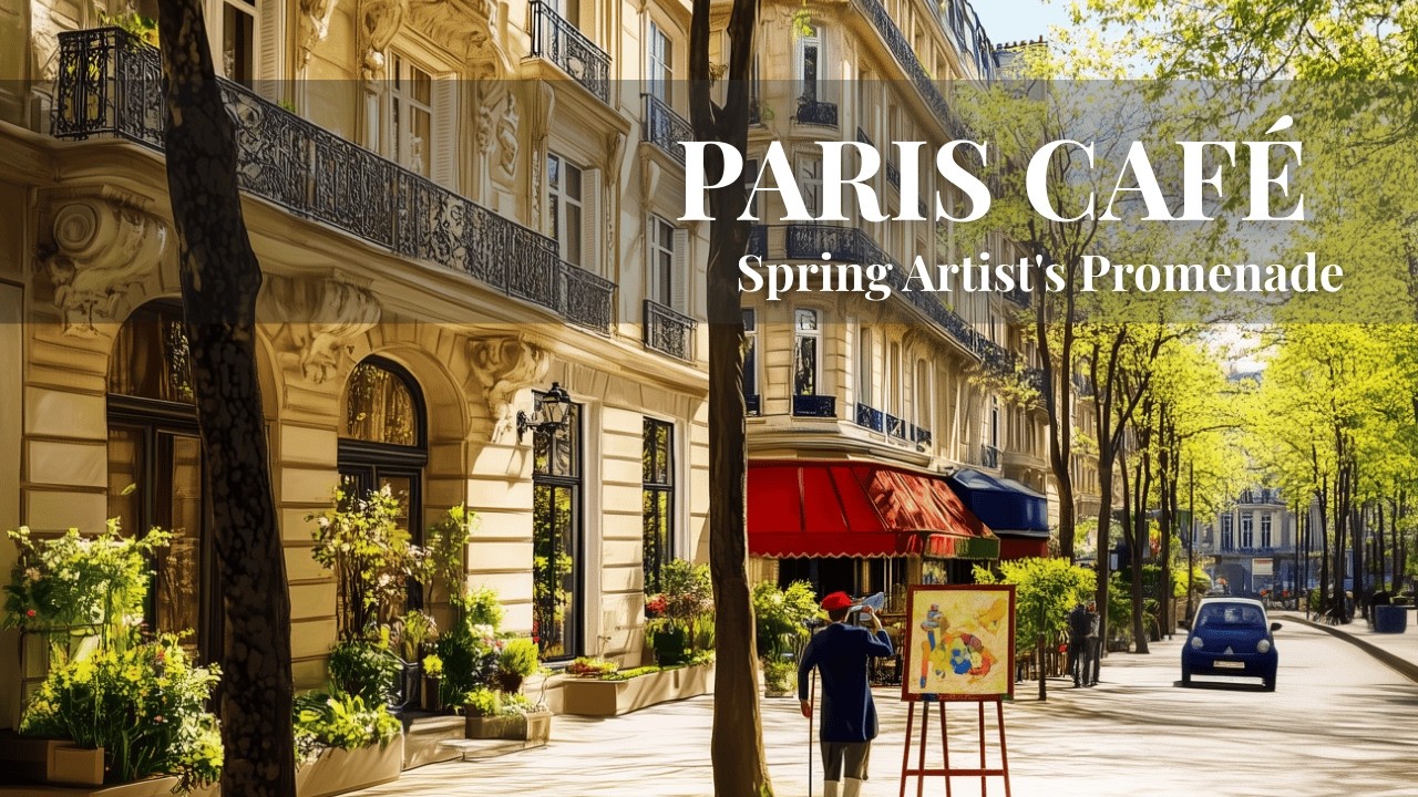 𝐏𝐀𝐑𝐈𝐒 𝐂𝐀𝐅𝐄 🌸 Spring Artist's Promenade — Relaxing French Waltz with Birds & New Greenery [2 HOURS]