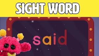 Said - Lets Learn The Sight Word Said With Hubble The Alien Nimalz Kidz Songs And Fun