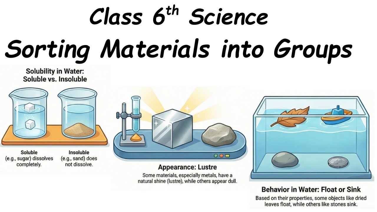 Class 6th Science Chapter Sorting Materials into Groups | Shiksha Aagrh ...