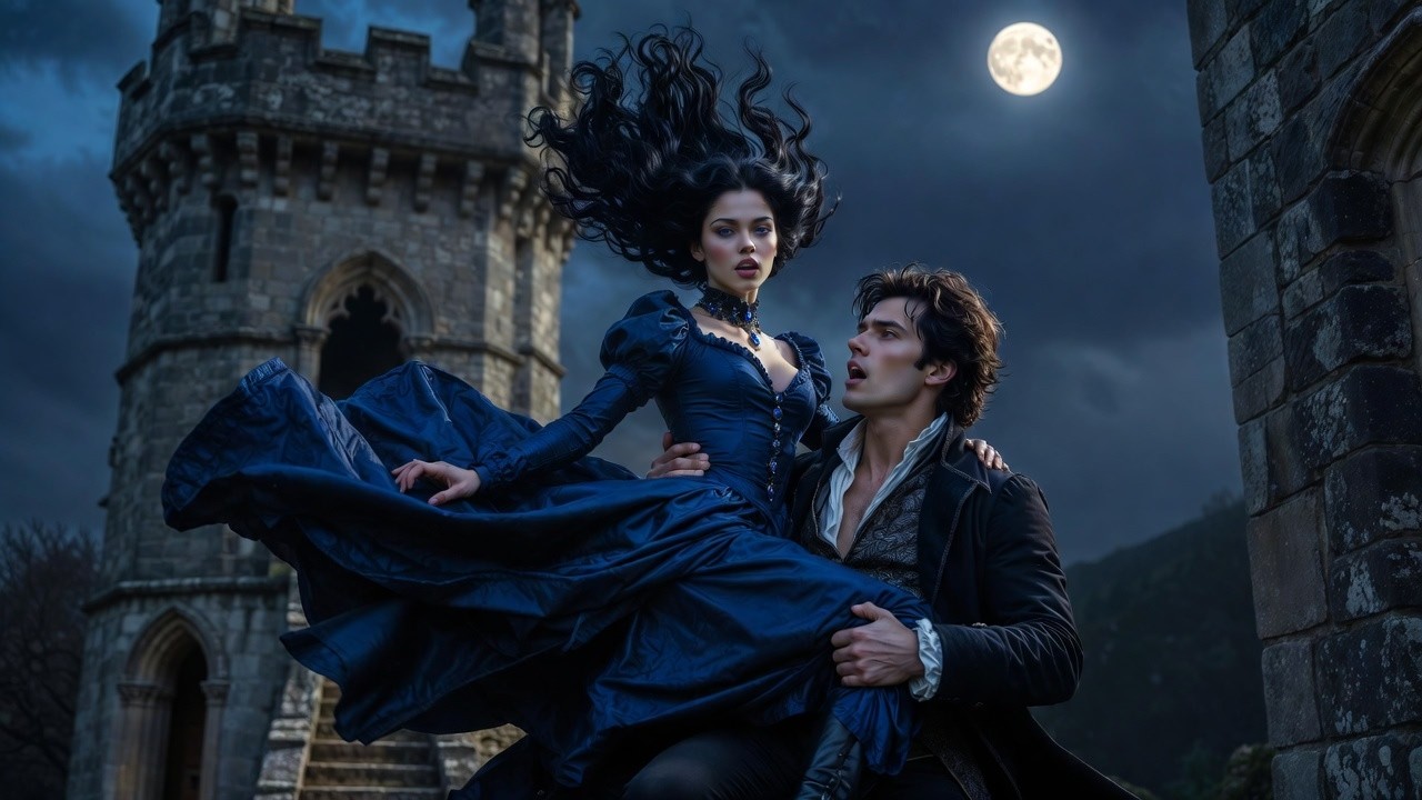 She was pushed from a tower on the night of her betrothal… but the Duke arrived in time to save her