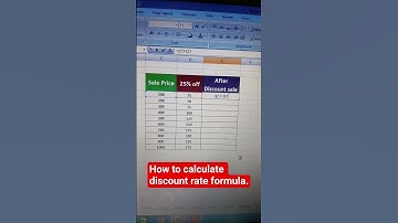 How to calculate the discount rate formula. #exceltips #computer #exceltricks #shortcutkeys #excel