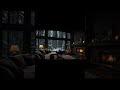 No Ads Fireplace Blizzard ASMR - Snow Storm Sound Sleep With Fireplace Burning For Deep Sleeping