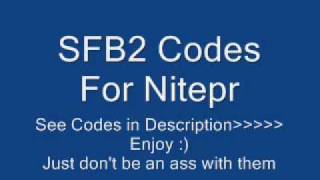 SFB2 Codes 1.60's