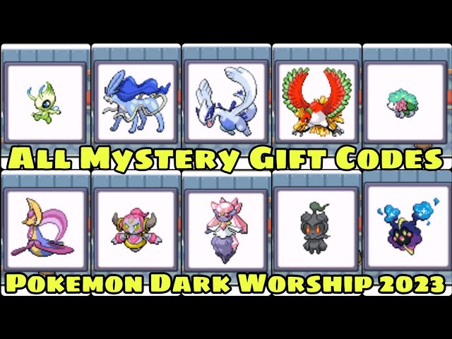 Pokemon Dark Worship 2023 All Mystery Gift Codes 