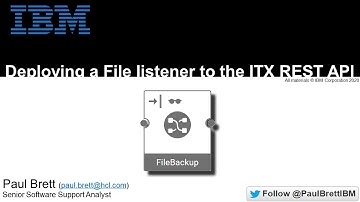 Deploying a File listener to the ITX REST API
