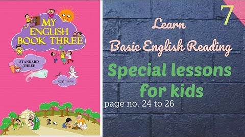 3rd std English unit no. 2 page no. 24 to 26 | 2.4 apples and bananas 3rd standard english