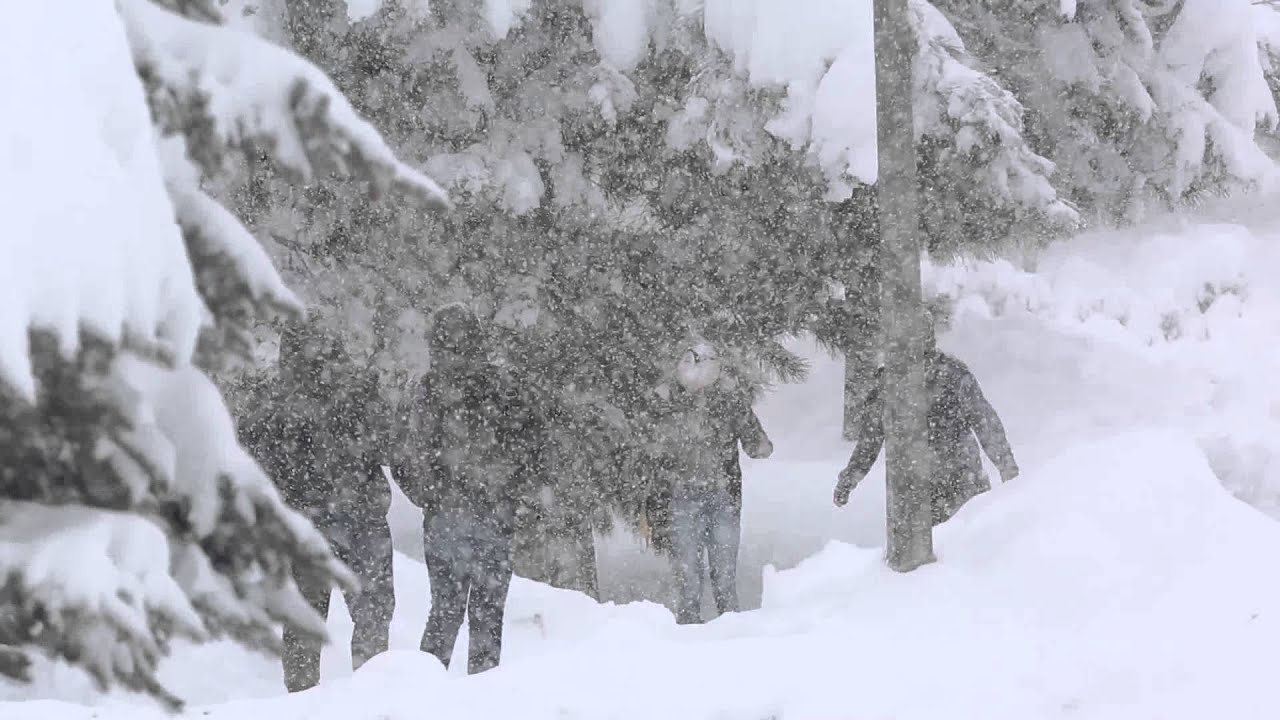 Navigating walkways requires special snow rules