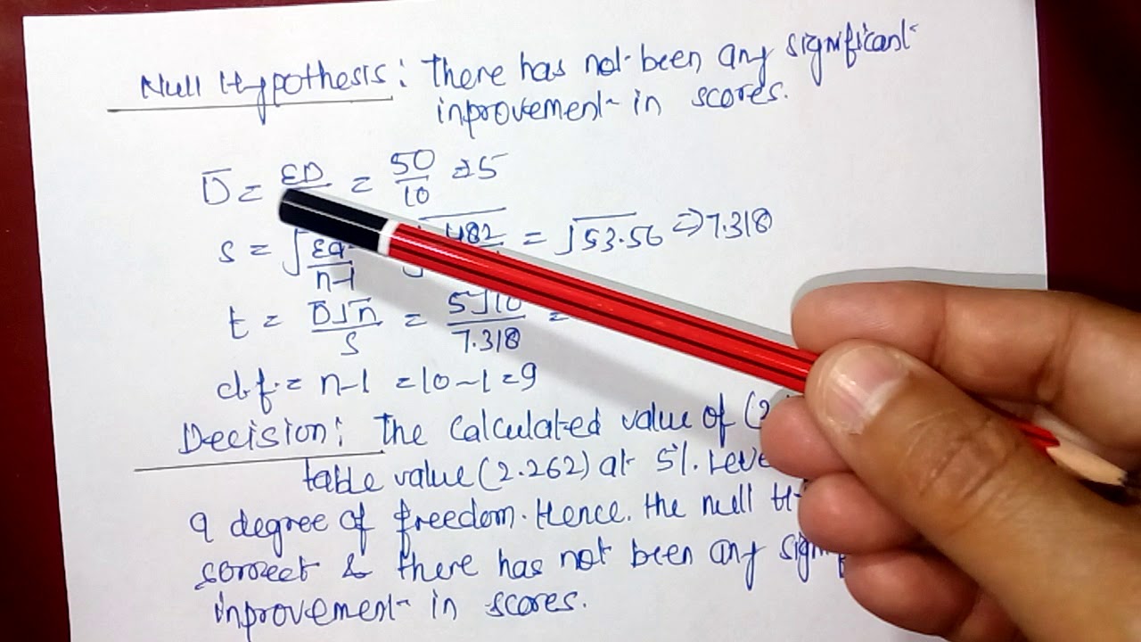 T Test | Paired Sample - T Test - YouTube