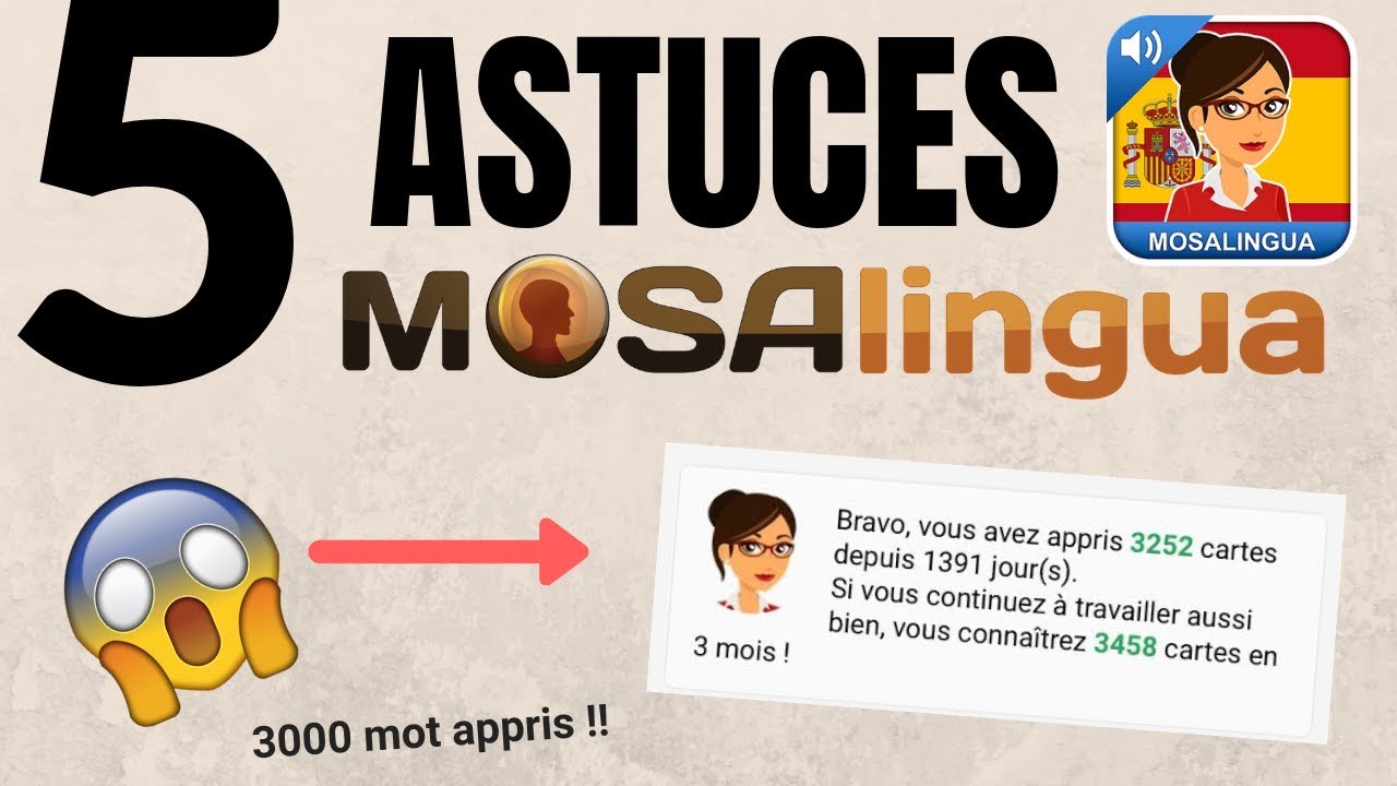 5 ASTUCES pour MEMORISER le vocabulaire Espagnol 🇪🇸 avec l'application MOSALINGUA 👍 