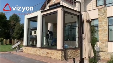 VGS Vizyon guillotine type system under glass or double-glazed windows