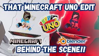 That MINECRAFT UNO EDIT behind the scenes in BLENDER!!