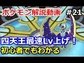 【ポケモン】四天王最速Lvあげまとめ。初心者のためのポケモン解説 #21【サン・ムーン】【Pokemon sun and moon】