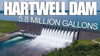 Lake Hartwell Dam 5.8 Million Gallons Released! (4K) June 2018