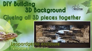 DIY Terrarium Background - Terrarium E - Assembling all the 3D pieces