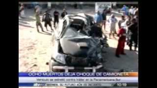 CHOQUE EN PANAMERICANA SUR DEJA 8 MUERTOS