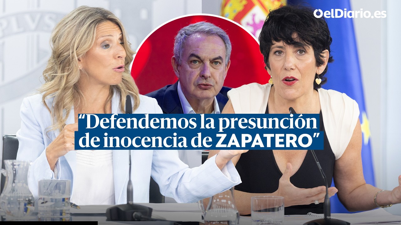 Elma Saiz defiende la “inocencia” de Zapatero y Yolanda Díaz insiste en pedir “explicaciones”