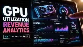 GPU Utilization & Revenue Analytics Dashboard | 4K UI Motion Pack