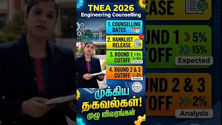TNEA 2026 /Counselling Dates, Rank List & Cutoff Analysis!🔥 low cutoff Engineering colleges