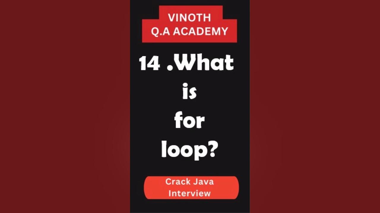 Java Interview Question and Answer: 14. What is for loop statement in ...