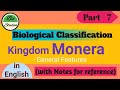 Class 11 - Biological Classification - Part 7 - Kingdom Monera