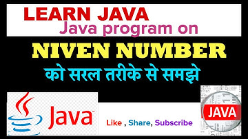 Niven Number program in Java #LearnJava #java #ICSE #OnlineClasses #javatutorial