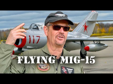 Flying MiG-15 fighter jet - Start, Flight from Cockpit & Wing View, Close Ups of the soviet aircraft