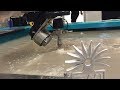 Fast extreme water jet cutter machine working modern technology waterjet cutting compilation