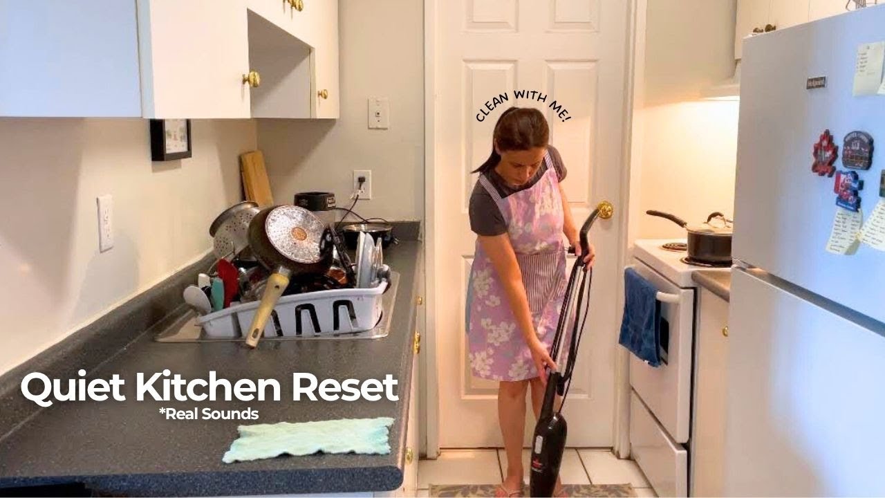 Quiet Kitchen Reset After Dinner | No Music, No Voiceover, 💯 Real Sounds | Calming Kitchen ASMR 🚰🧽🧹