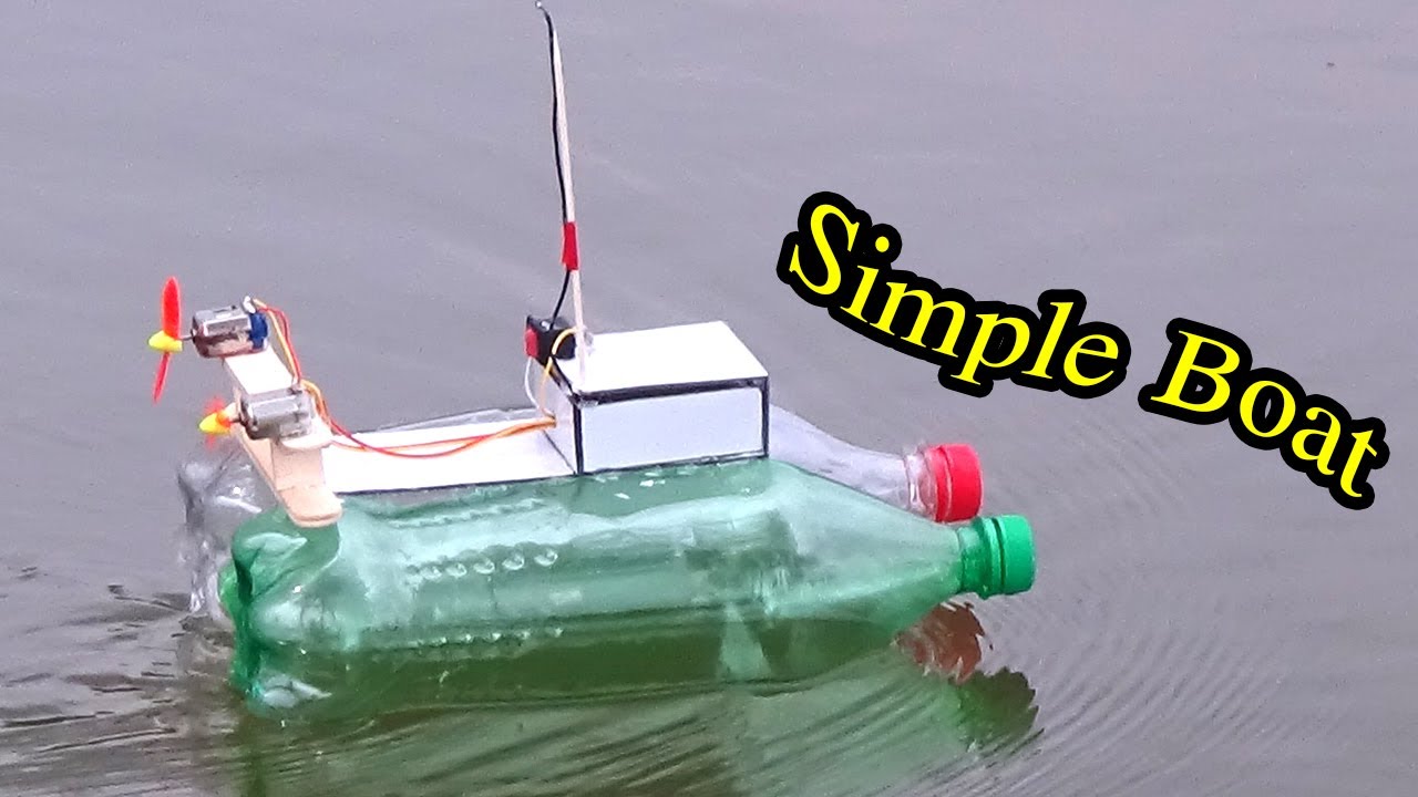 how to make simple boat - homemade rc boat easy from