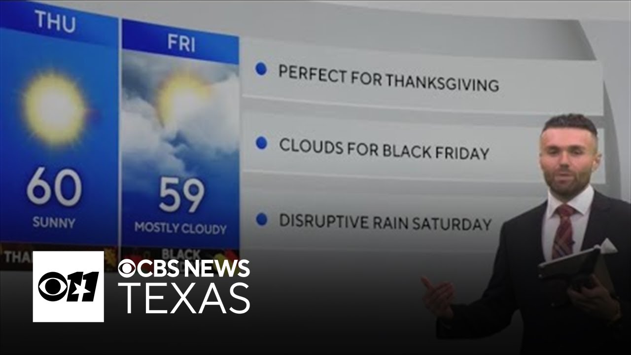 Clouds, cooler weather return to North Texas on Black Friday - YouTube
