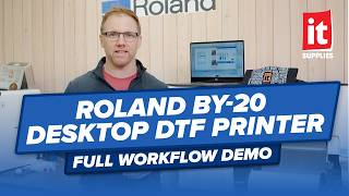 Roland BY-20 Desktop DTF Printer Full Workflow Demo