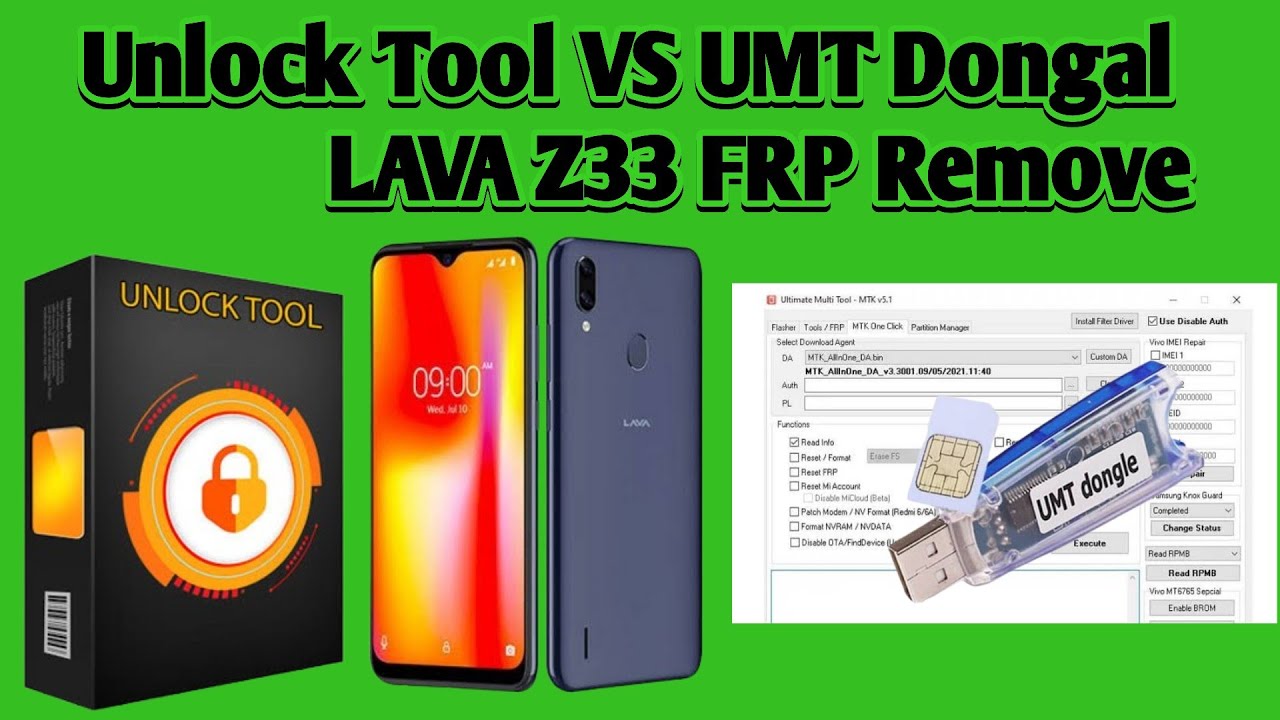 lava z33 frp unlock umt one clike ! Unlock tool fail