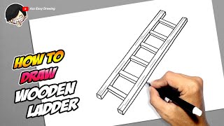 How To Draw Wooden Ladder