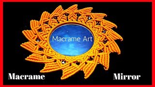 How to make Macrame sunflower mirror design
