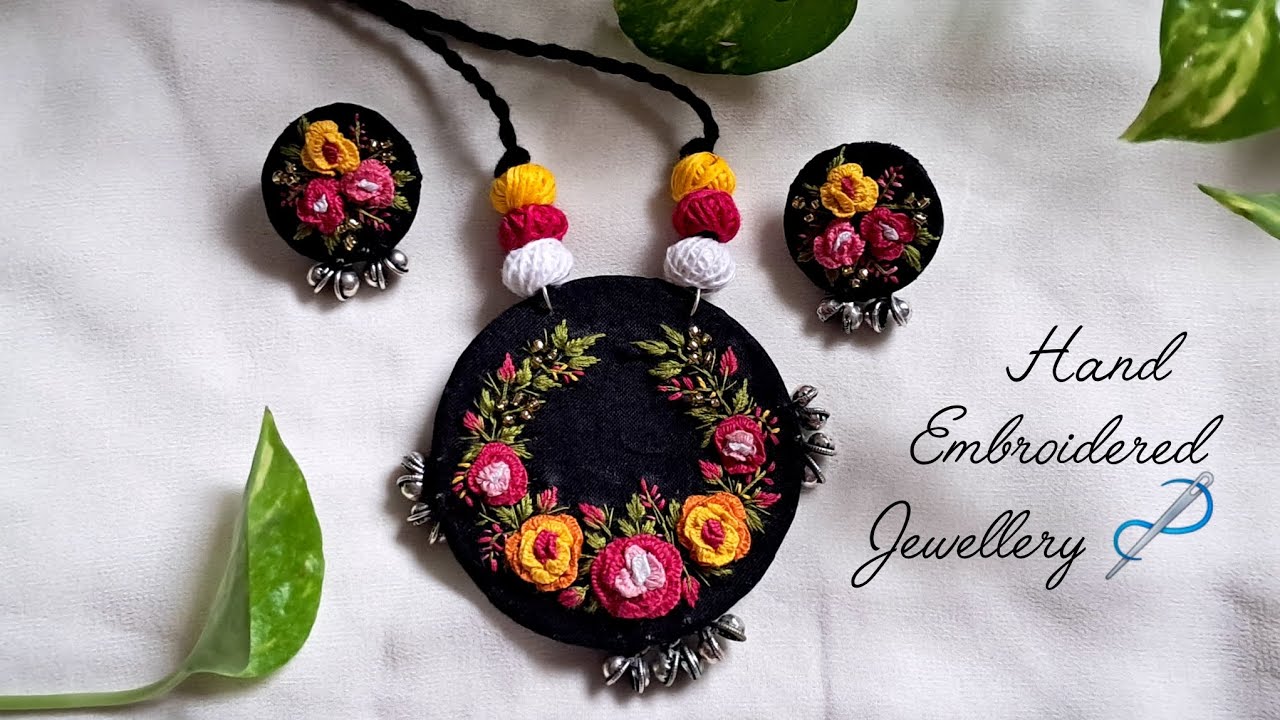How I Made Stunning Embroidered Jewellery | DIY Tutorial🪡