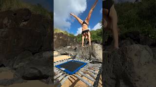 EPIC trampoline flips on Hawaii’s best beach!!