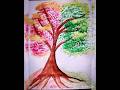 how to paint a beautiful🌳tree #art #arohi'sdesk