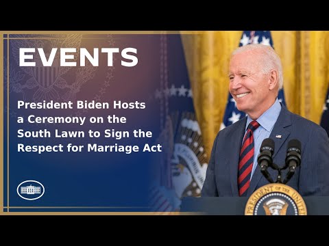 President Biden Hosts a Ceremony on the South Lawn to Sign the Respect for Marriage Act