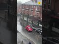 Hailstorm and snow in Manchester