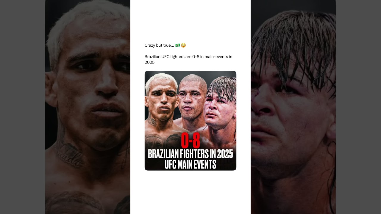 Brazilian UFC fighters are 0-8 in 2025 main-events! 🇧🇷😳
