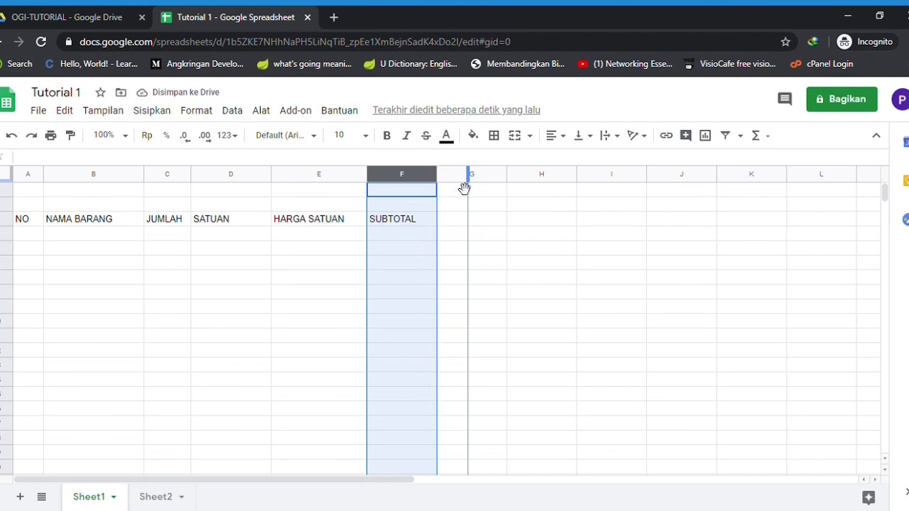 Tutorial Spreadsheet 01 YouTube Tutorial spreadsheet 01 youtube