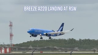 Breeze Airways Airbus A220 - 300 Landing At Fort Myers (Rsw) N248Bz