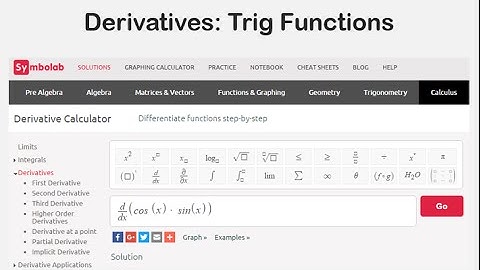 Derivatives: Trig Functions