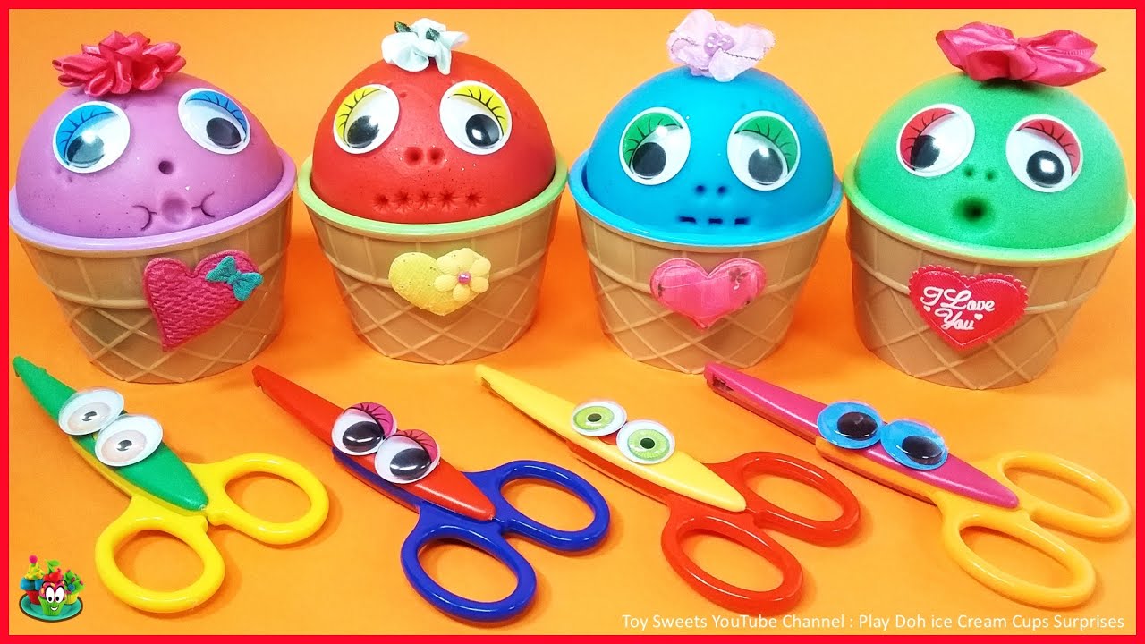 Aprende colores con coloridos helados Play Doh - YouTube