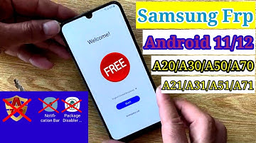 How To Samsung Frp Bypass | A20,A30,A50,A70,A21,A51 Google Account Unlock Android 11/12 New Method