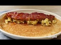 How to Make Egg & Bacon Pancake Breakfast Wraps | EatingWell