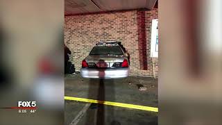 Rockdale County deputy injured after crashing into gas station