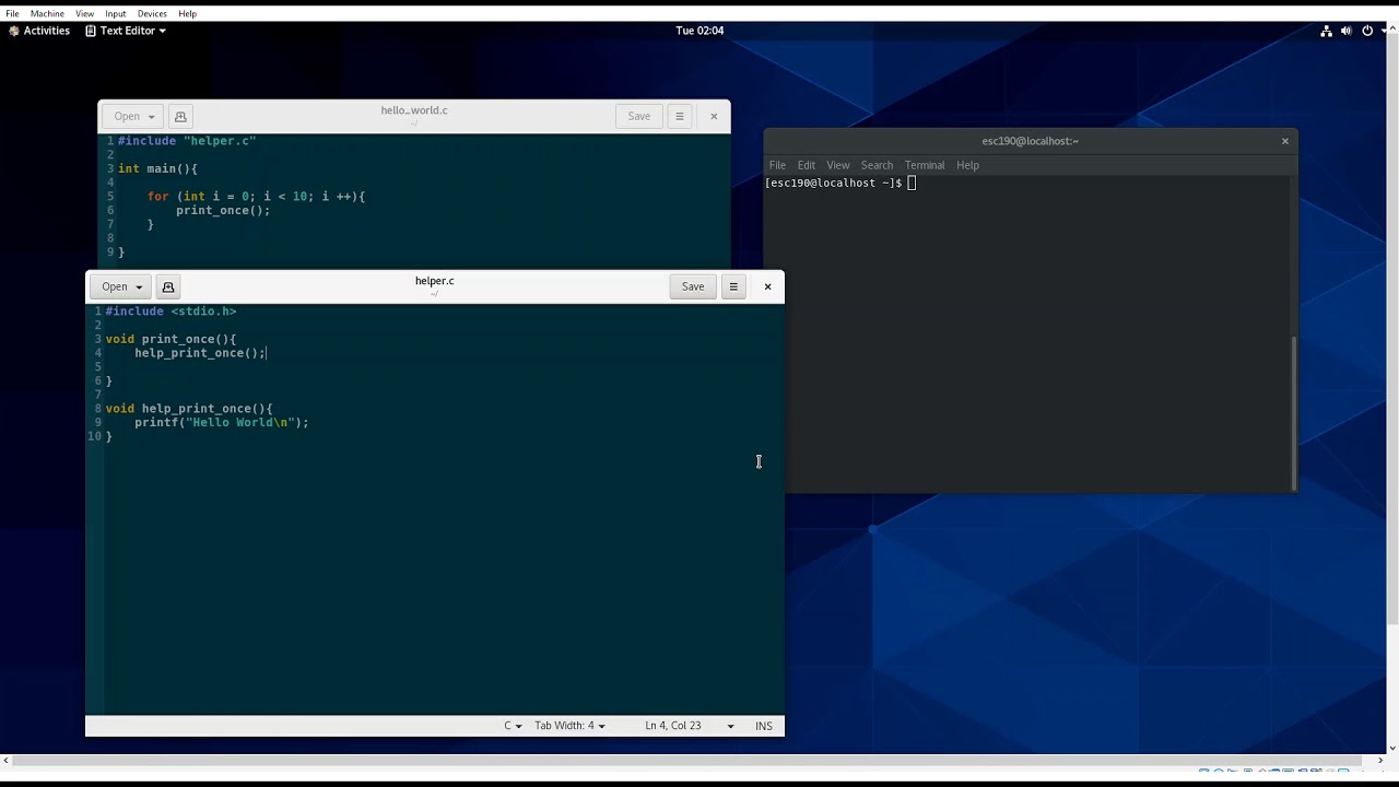 Hello World in C: Program Structure & Compiling - YouTube