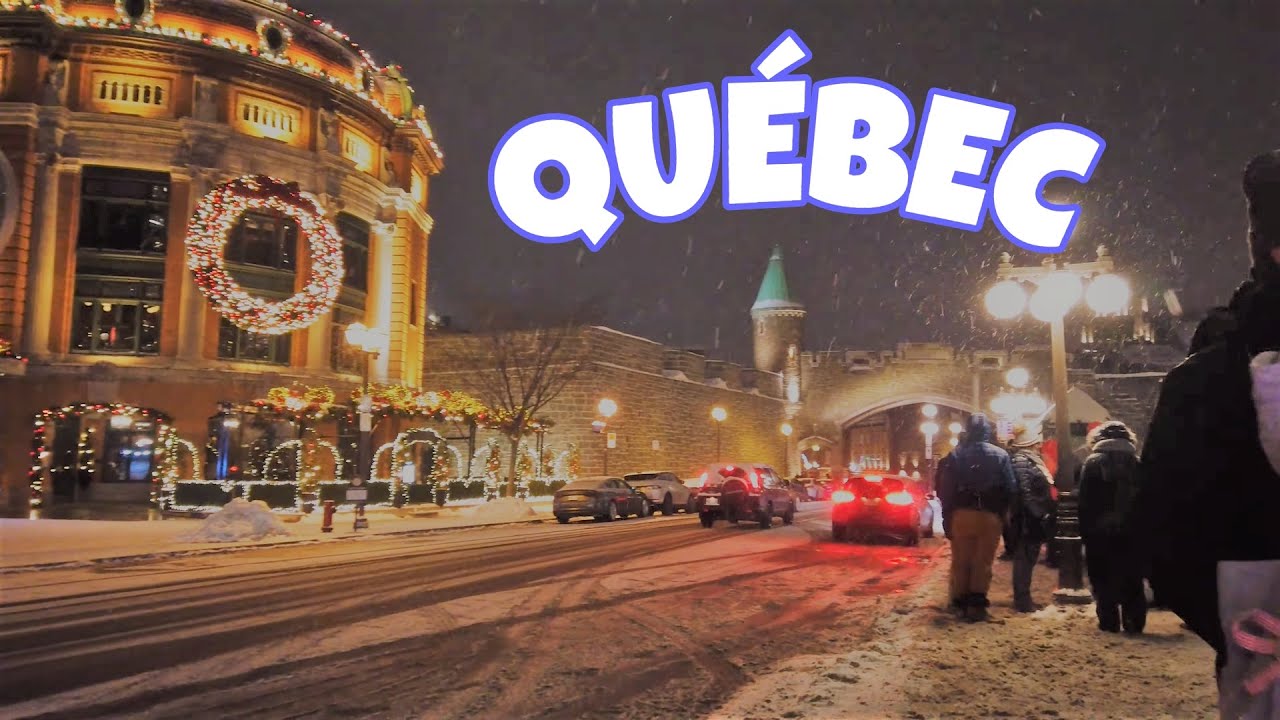 ⁴ᴷ⁶⁰ Walking in Québec City on Christmas Day | 4K Binaural City ...